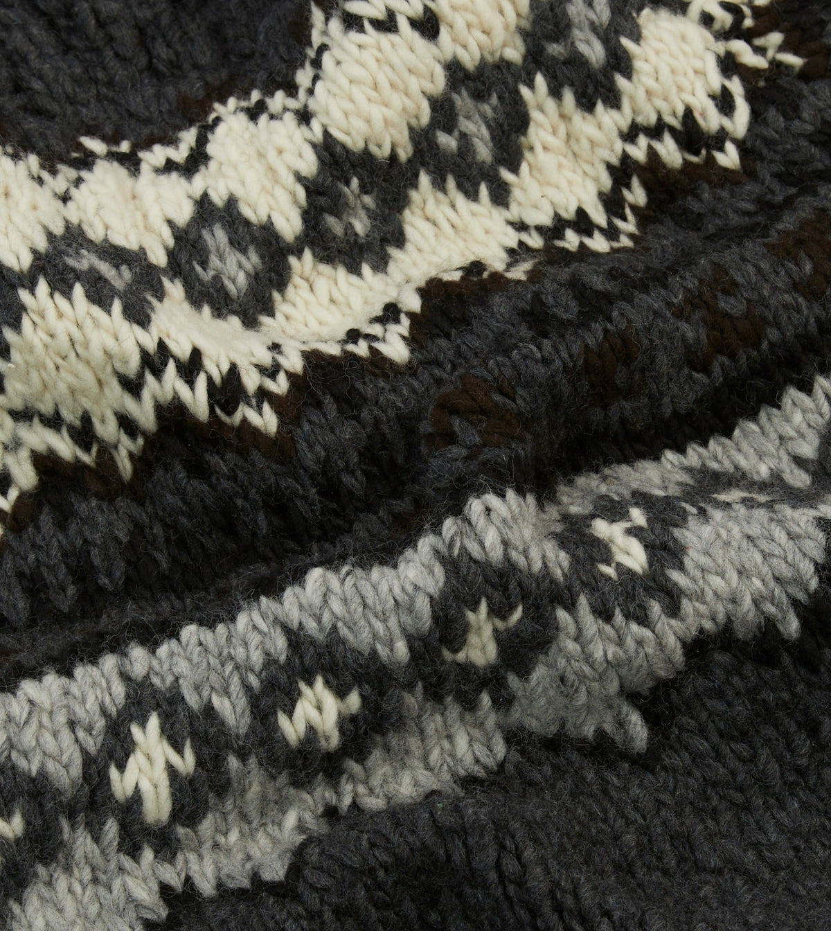 Drake's Chamula Grey Fairisle Merino Jumper
