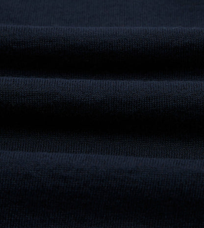 Drake's Navy Knitted Linen-Cotton Short-Sleeve Polo Shirt