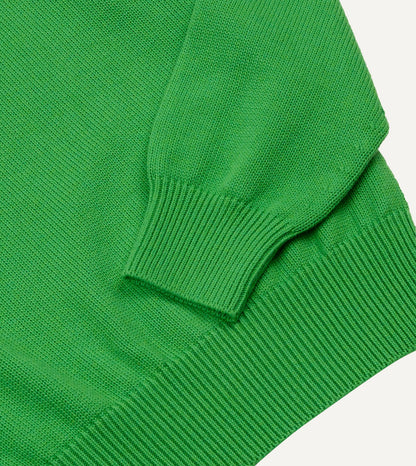 Drake's Green Wool-Cotton Knit Sweatshirt