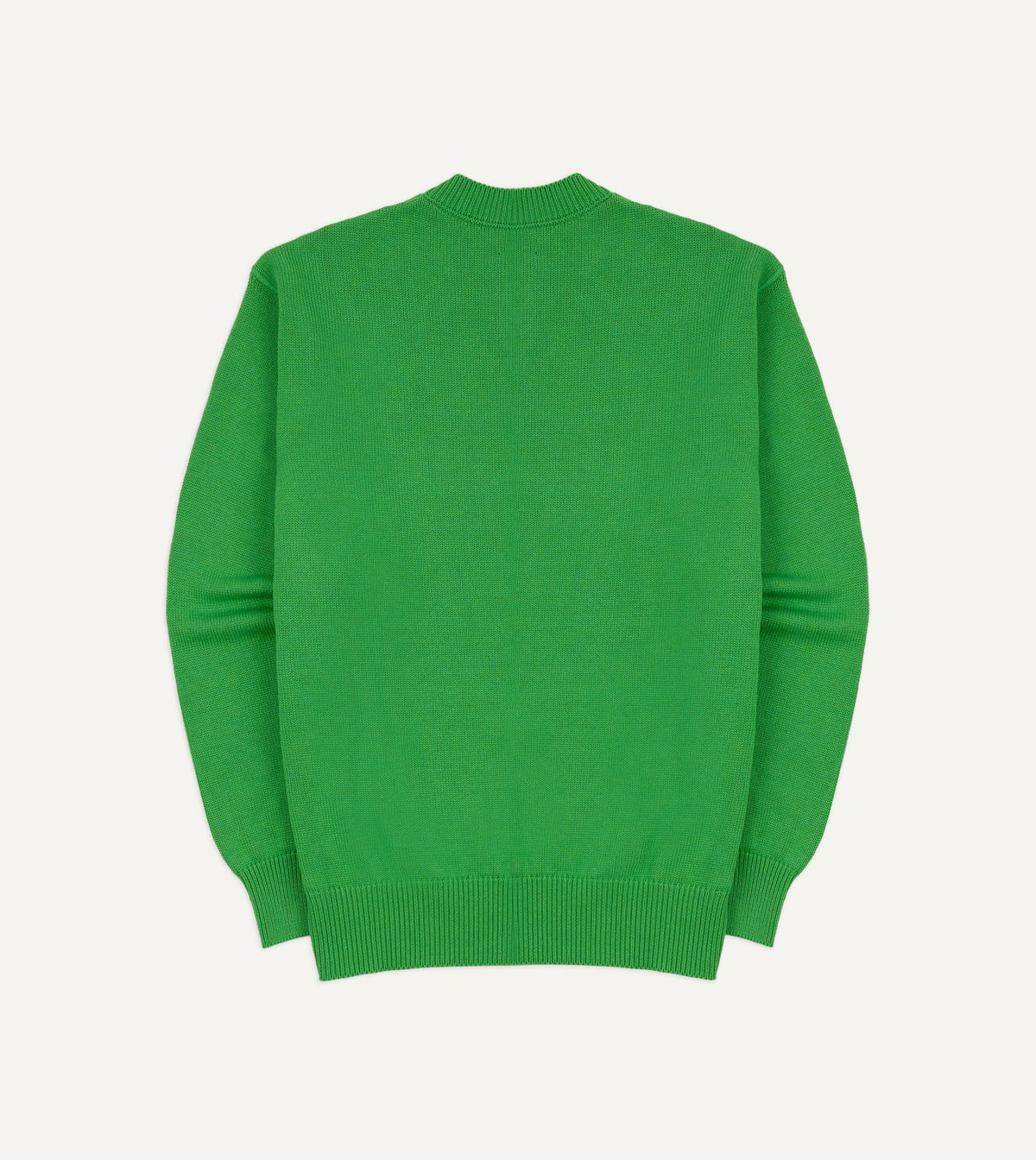 Drake's Green Wool-Cotton Knit Sweatshirt