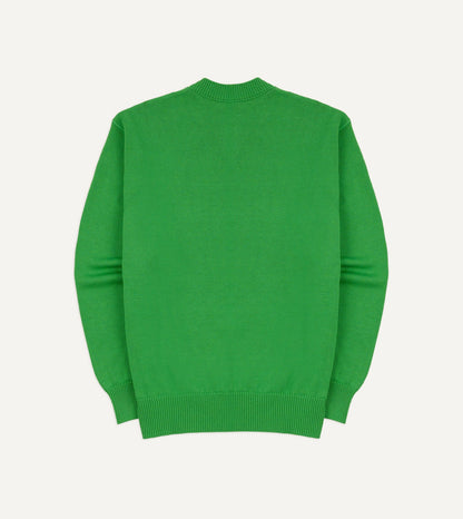 Drake's Green Wool-Cotton Knit Sweatshirt
