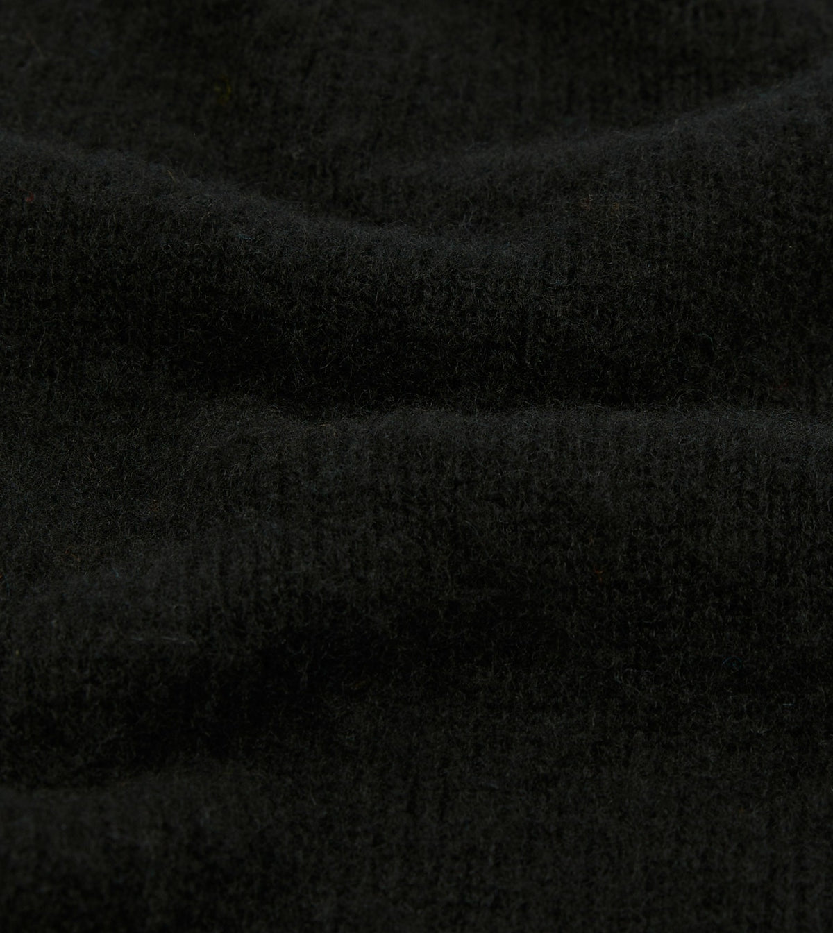 Drake's Black Brushed Shetland Crew Neck Jumper