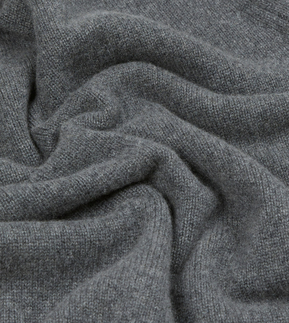 Drake's Grey Cashmere Crew Neck Jumper