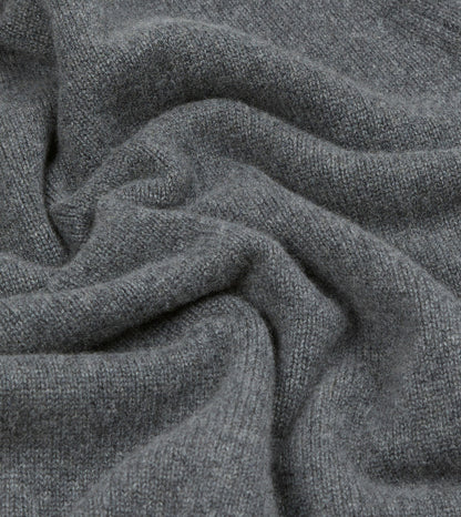 Drake's Grey Cashmere Crew Neck Jumper