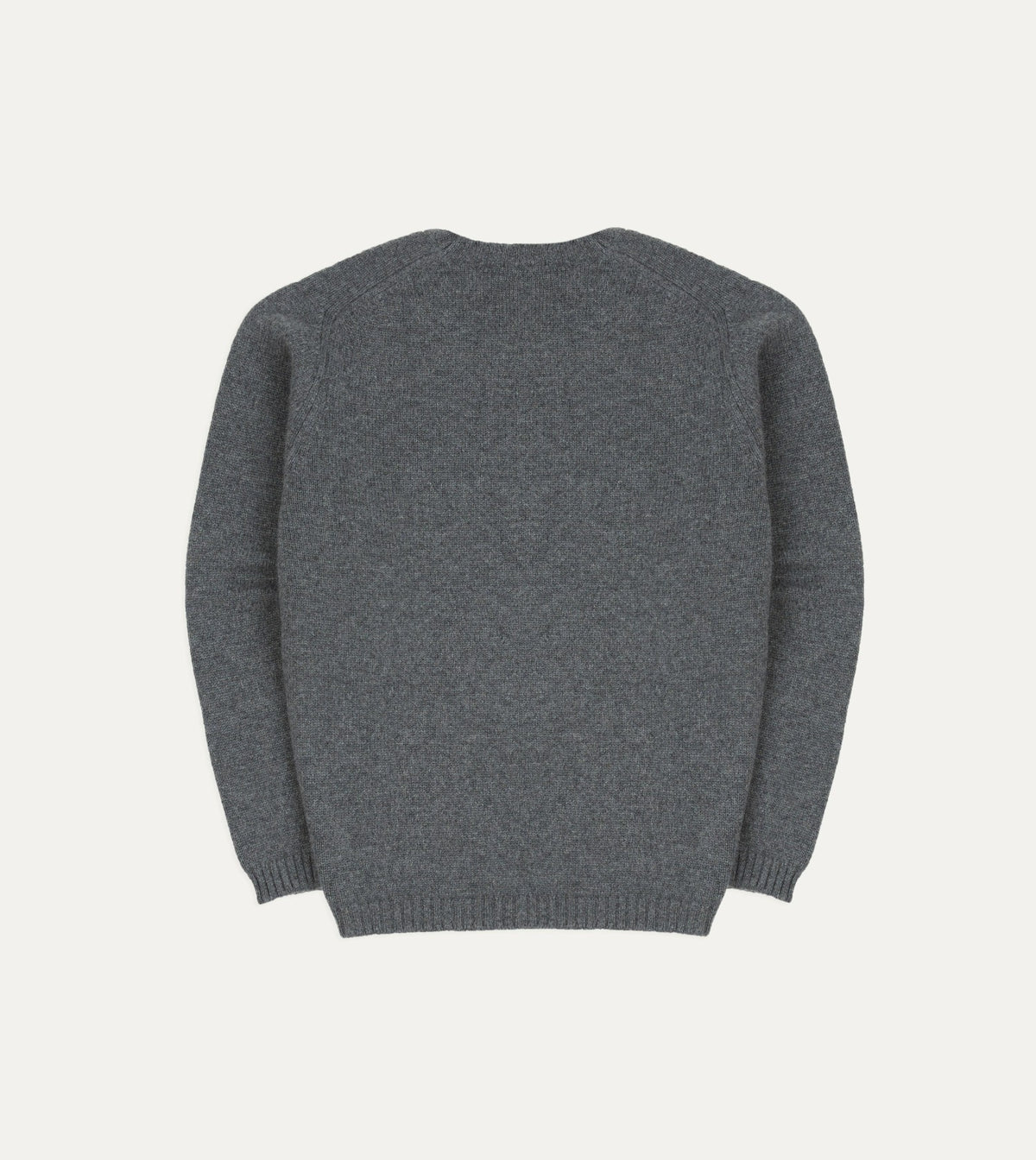 Drake's Grey Cashmere Crew Neck Jumper
