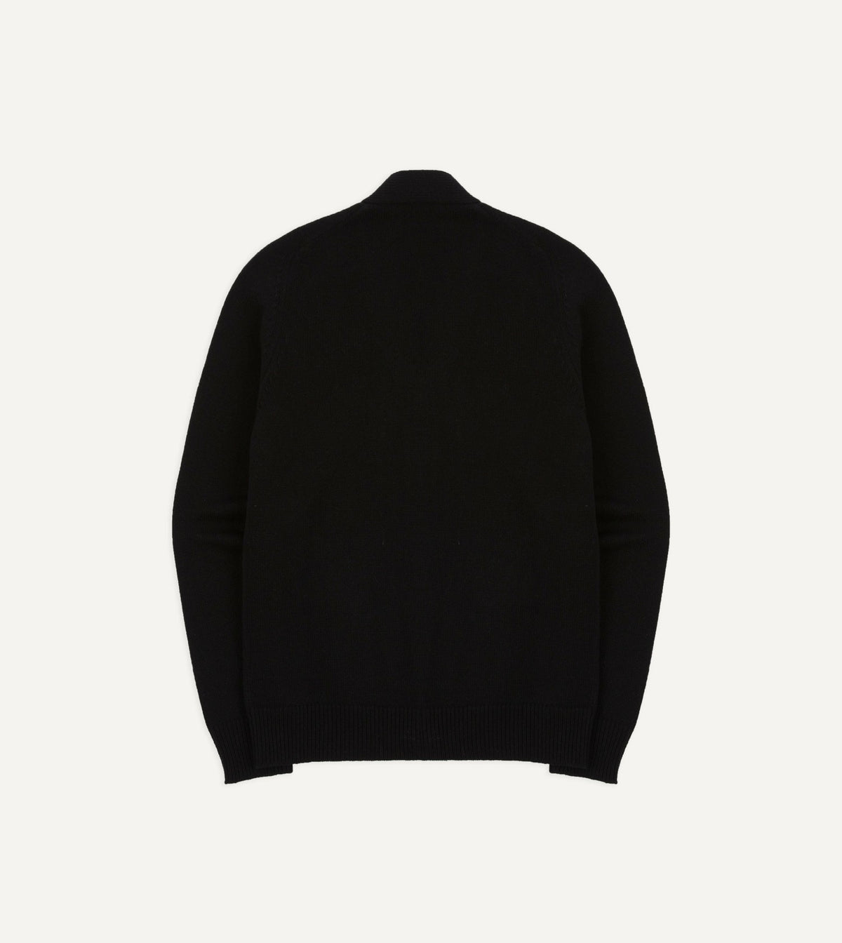 Drake's Black Lambswool 6 Button Cardigan