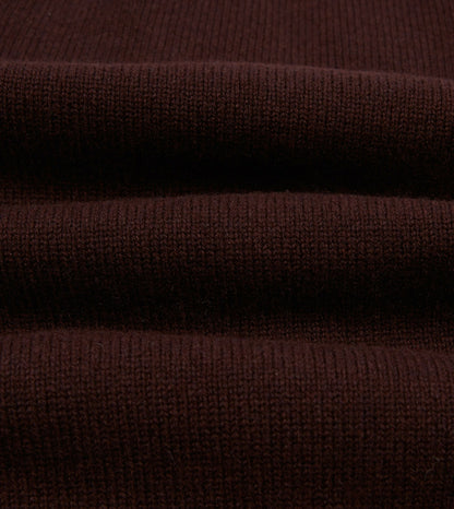 Drake's Dark Brown Lambswool 6 Button Cardigan