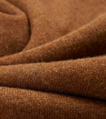 Drake's Light Brown Lambswool Sleeveless Cardigan