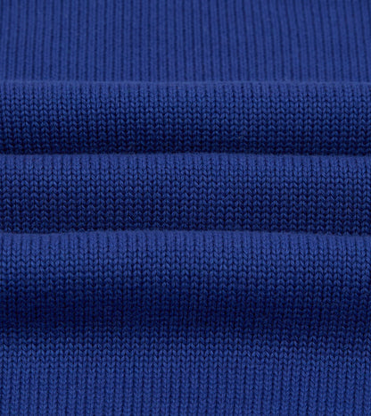 Drake's Blue Wool-Cotton Knit Sweatshirt