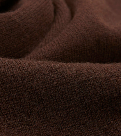 Drake's Brown Lambswool Sleeveless Cardigan
