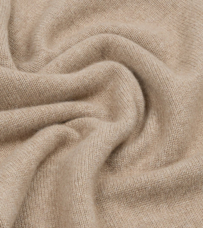 Drake's Oatmeal Cashmere Crew Neck Jumper