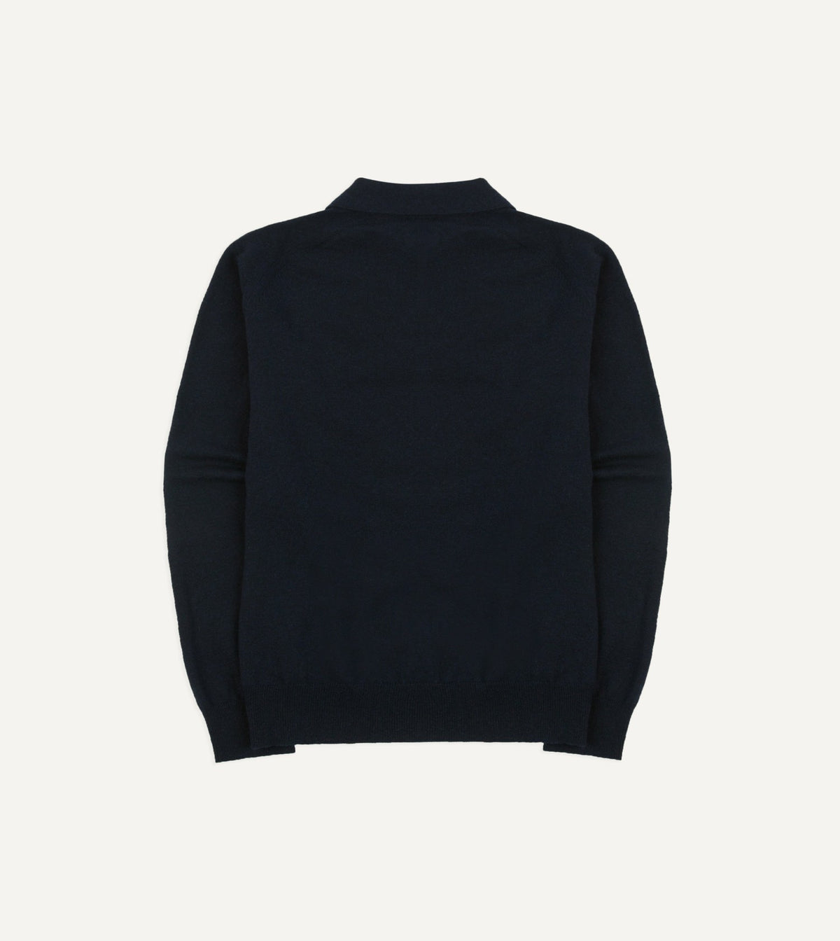 Drake's Navy Alpaca Wool Knitted Polo