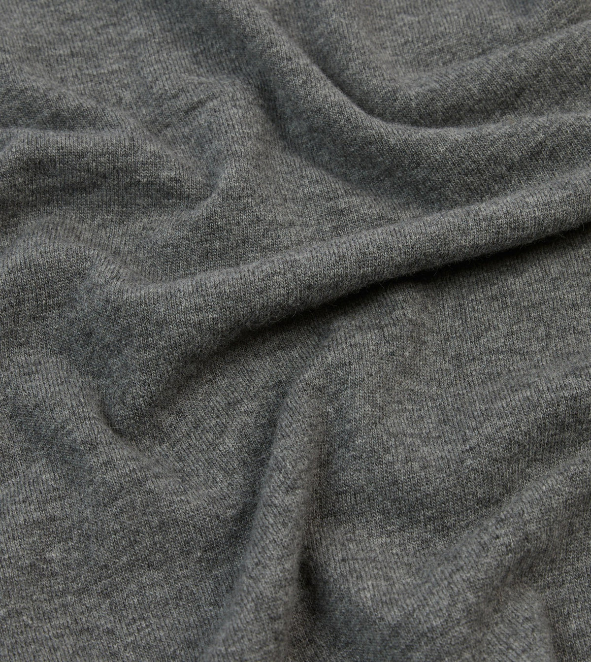 Drake's Grey Alpaca Wool Knitted Polo