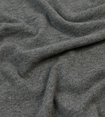 Drake's Grey Alpaca Wool Knitted Polo