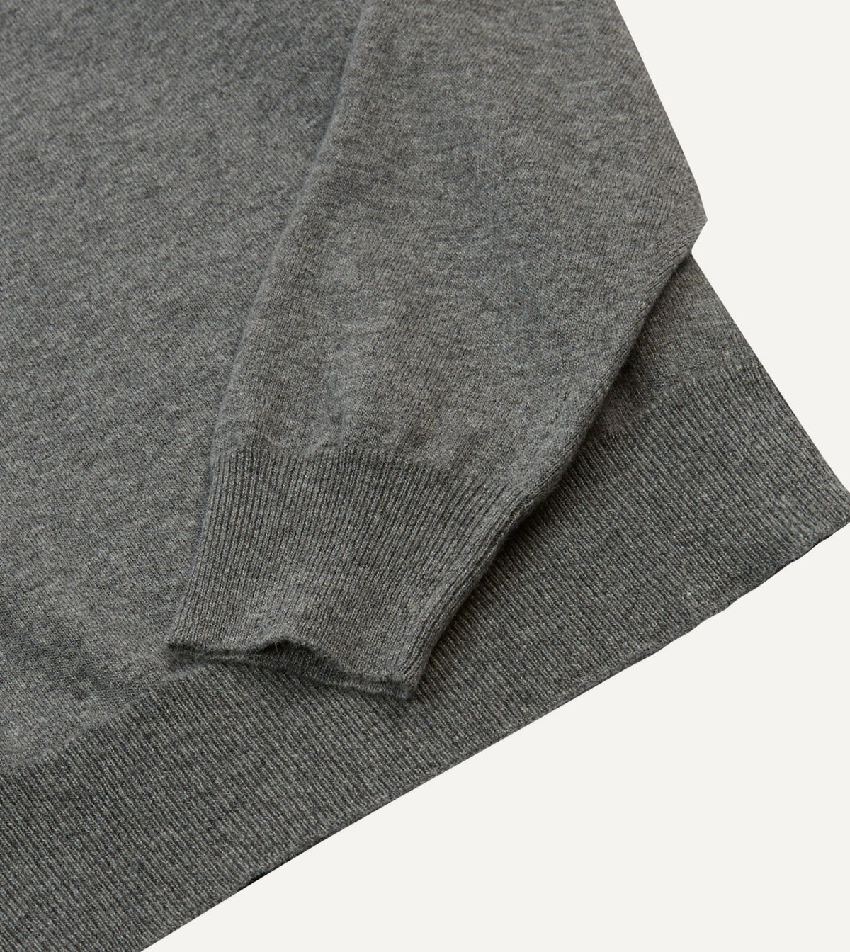 Drake's Grey Alpaca Wool Knitted Polo