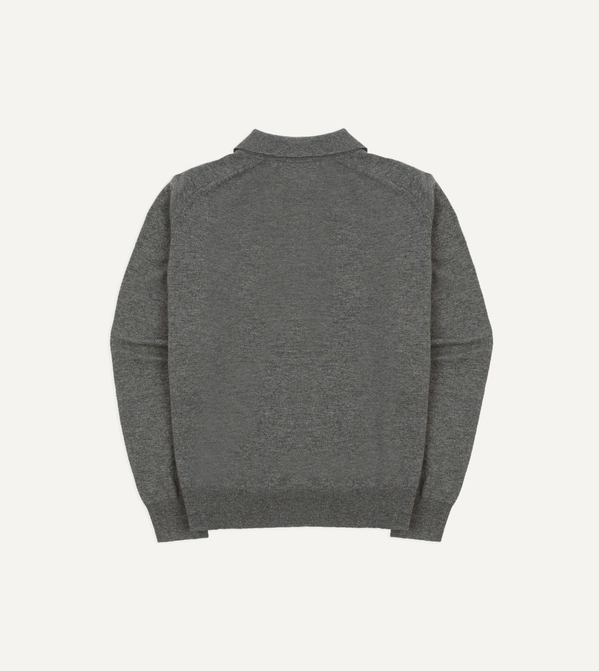 Drake's Grey Alpaca Wool Knitted Polo