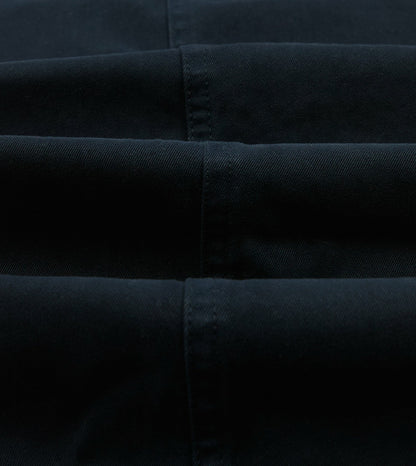 Drake's Navy Heavy Cotton Flat Front Chino