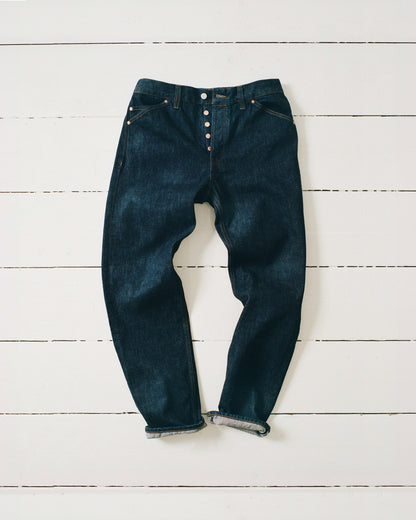 Drake's Indigo Rinse 14.2oz Japanese Selvedge Denim Five-Pocket Jeans