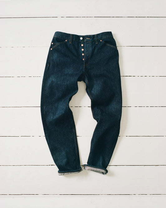 Drake's Indigo Rinse 14.2oz Japanese Selvedge Denim Five-Pocket Jeans
