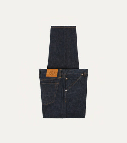 Drake's Indigo Rinse 14.2oz Japanese Selvedge Denim Five-Pocket Jeans