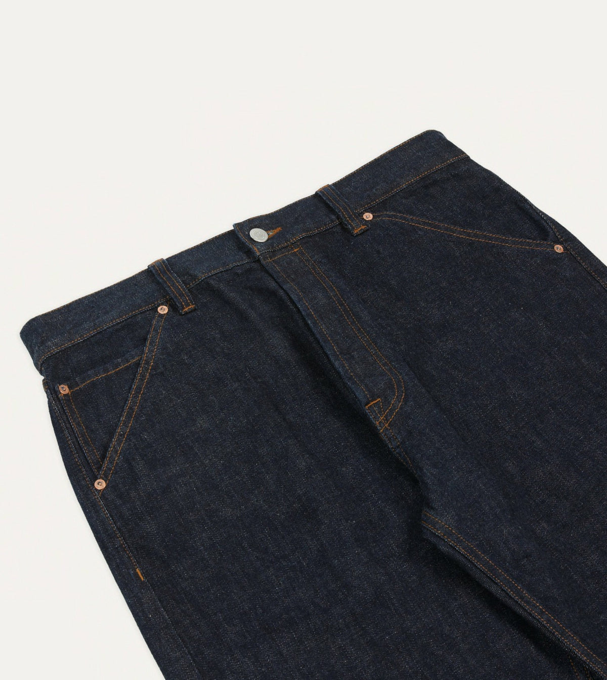 Drake's Indigo Rinse 14.2oz Japanese Selvedge Denim Five-Pocket Jeans