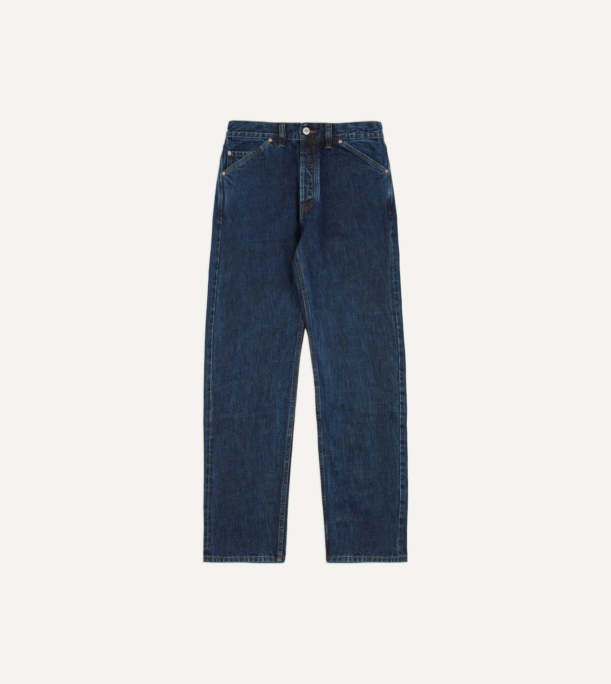 Drake's Stone Wash 14.2oz Japanese Selvedge Denim Five-Pocket Jeans