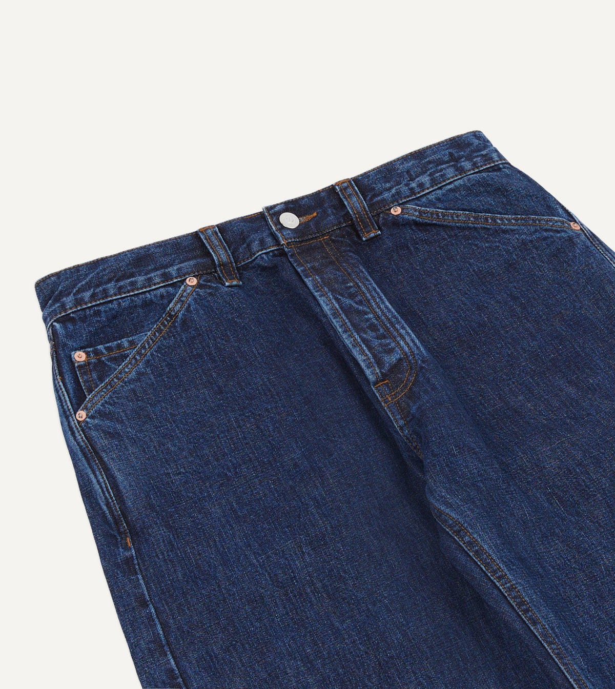 Drake's Stone Wash 14.2oz Japanese Selvedge Denim Five-Pocket Jeans