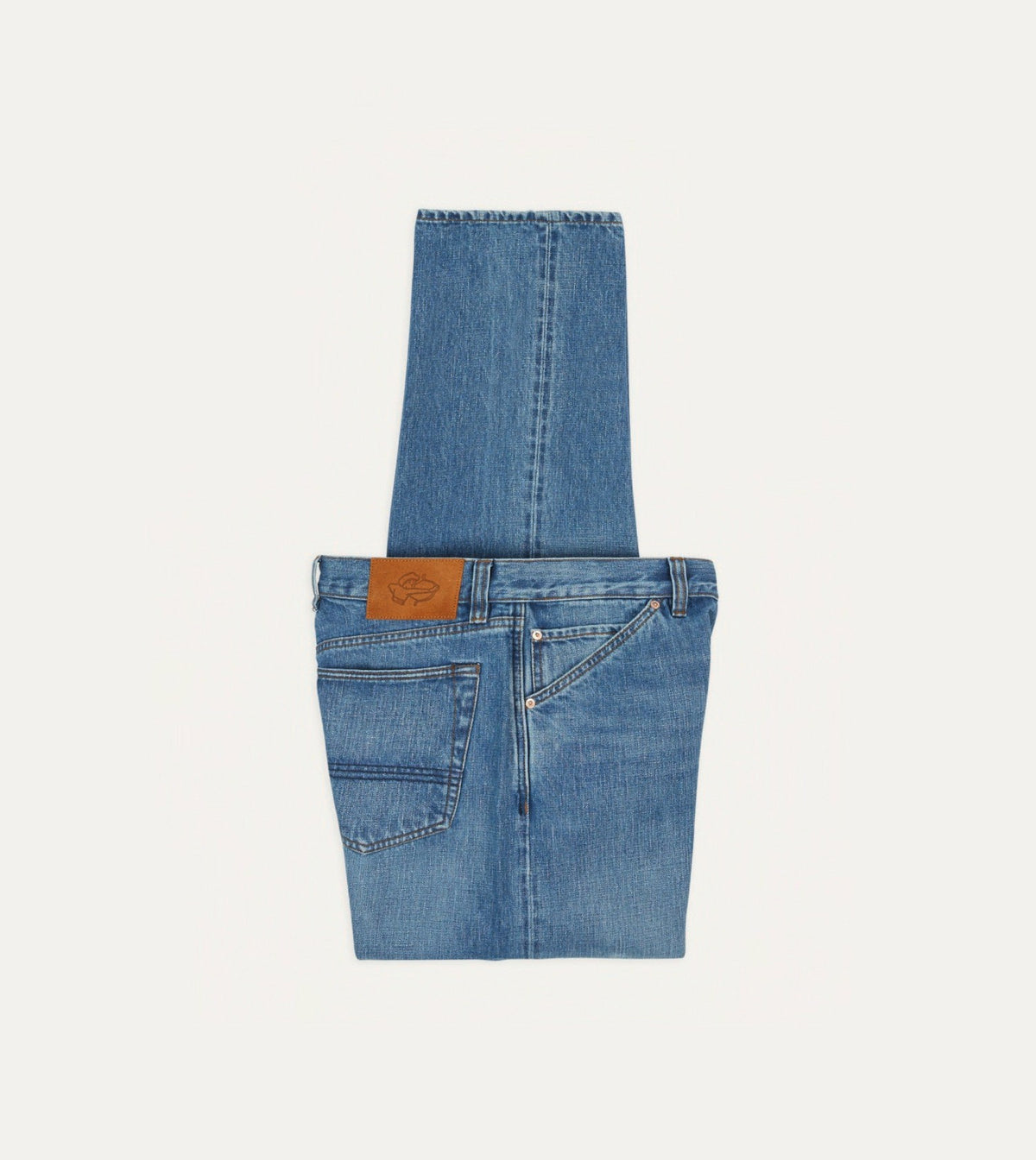 Drake's Custom Wash 14.2oz Japanese Selvedge Denim Five-Pocket Jeans