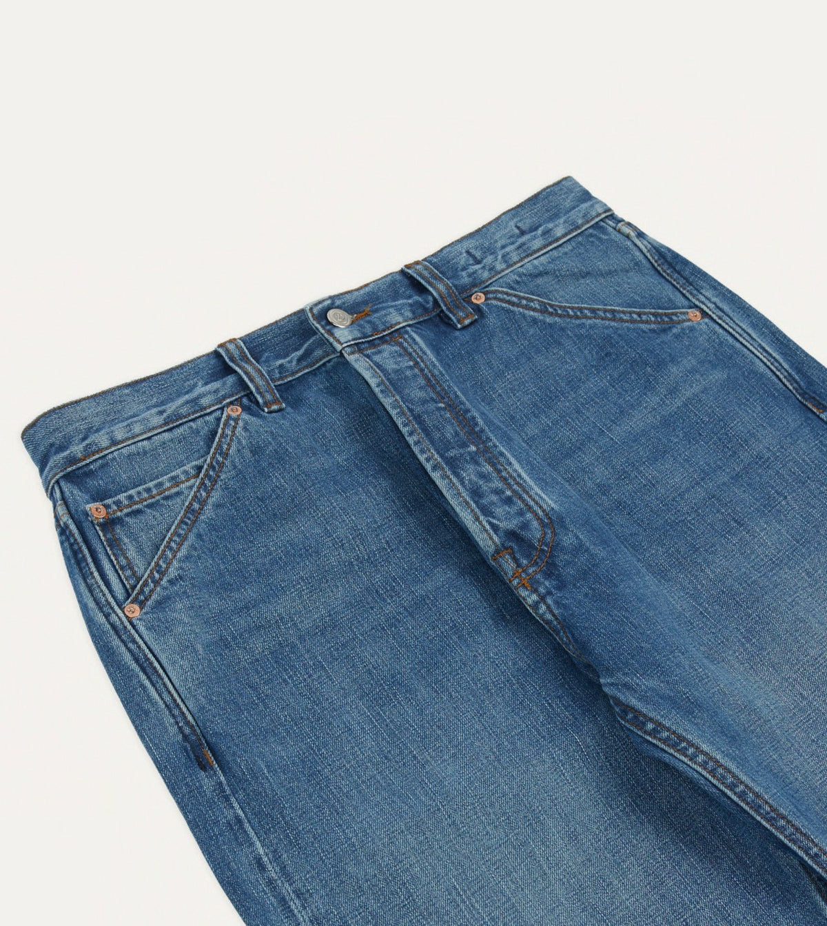 Drake's Custom Wash 14.2oz Japanese Selvedge Denim Five-Pocket Jeans