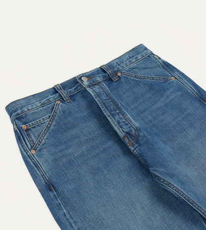 Drake's Custom Wash 14.2oz Japanese Selvedge Denim Five-Pocket Jeans