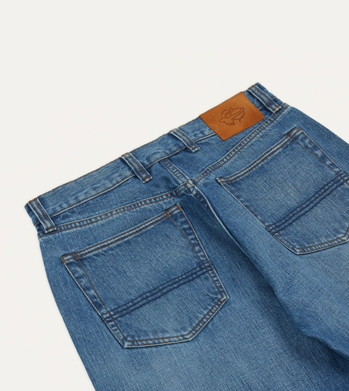 Drake's Custom Wash 14.2oz Japanese Selvedge Denim Five-Pocket Jeans
