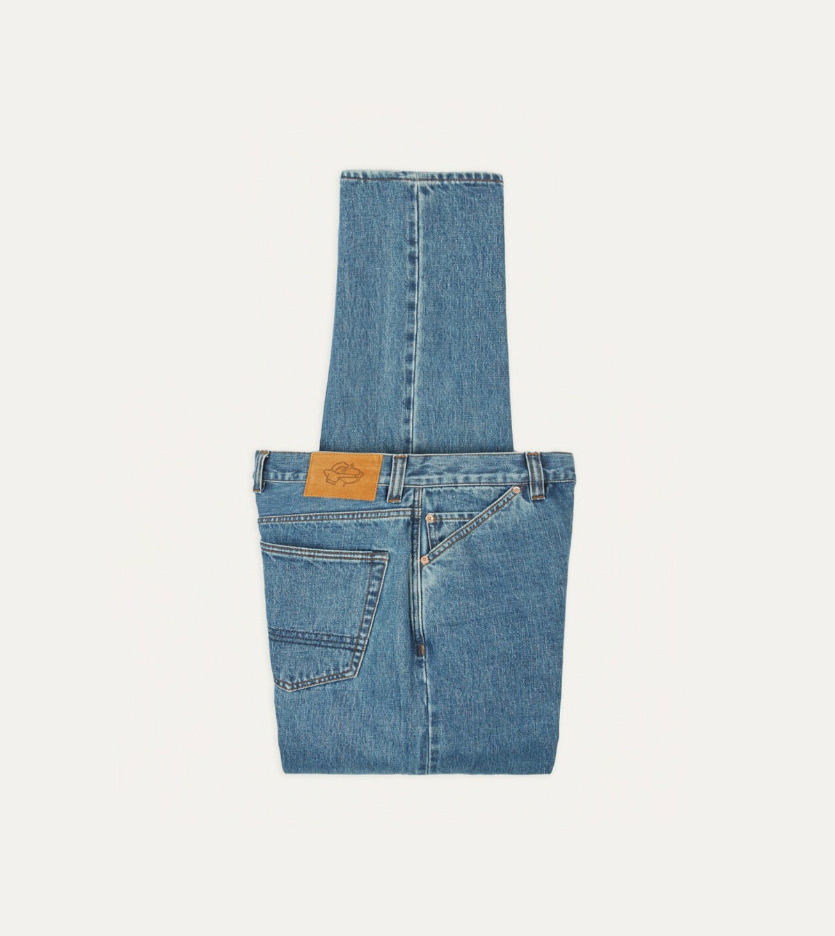 Drake's Bleach Wash 14.2oz Japanese Selvedge Denim Five-Pocket Jeans