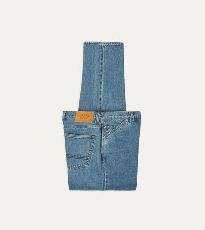 Drake's Bleach Wash 14.2oz Japanese Selvedge Denim Five-Pocket Jeans