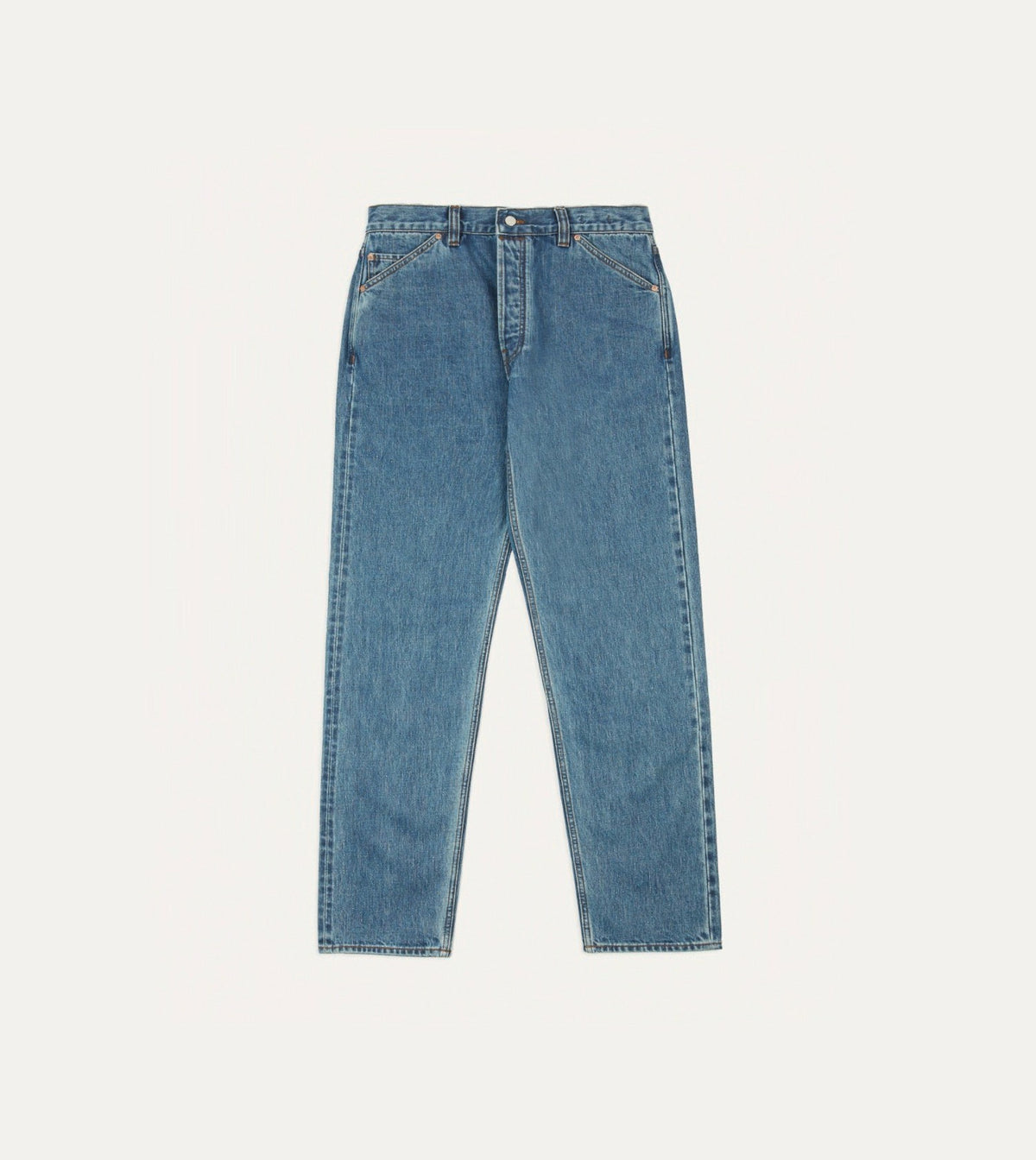 Drake's Bleach Wash 14.2oz Japanese Selvedge Denim Five-Pocket Jeans