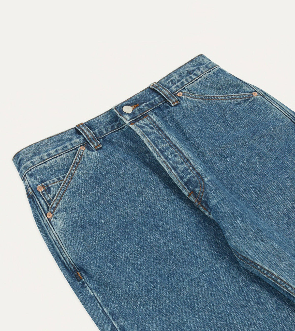 Drake's Bleach Wash 14.2oz Japanese Selvedge Denim Five-Pocket Jeans