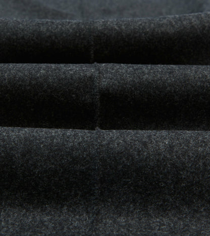 Drake's Grey Wool Flannel Single Pleat Trouser