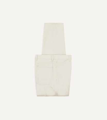 Drake's Ecru 12.7oz Selvedge Denim Painter Pants