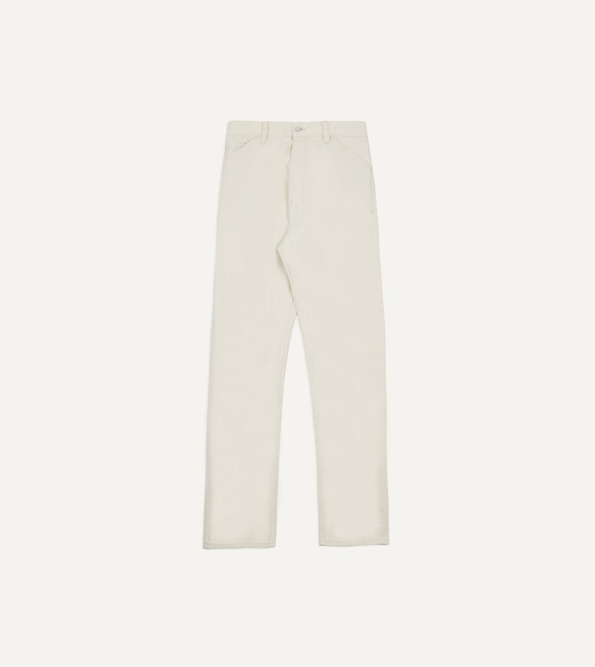 Drake's Ecru 12.7oz Selvedge Denim Painter Pants