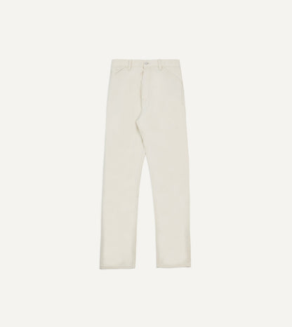 Drake's Ecru 12.7oz Selvedge Denim Painter Pants