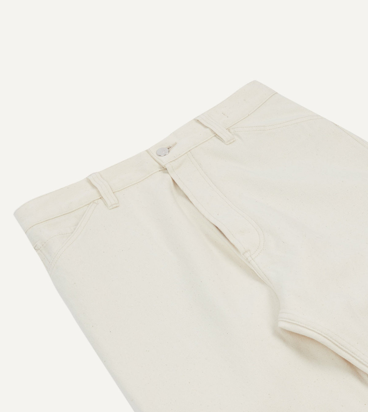 Drake's Ecru 12.7oz Selvedge Denim Painter Pants
