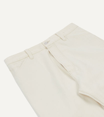 Drake's Ecru 12.7oz Selvedge Denim Painter Pants