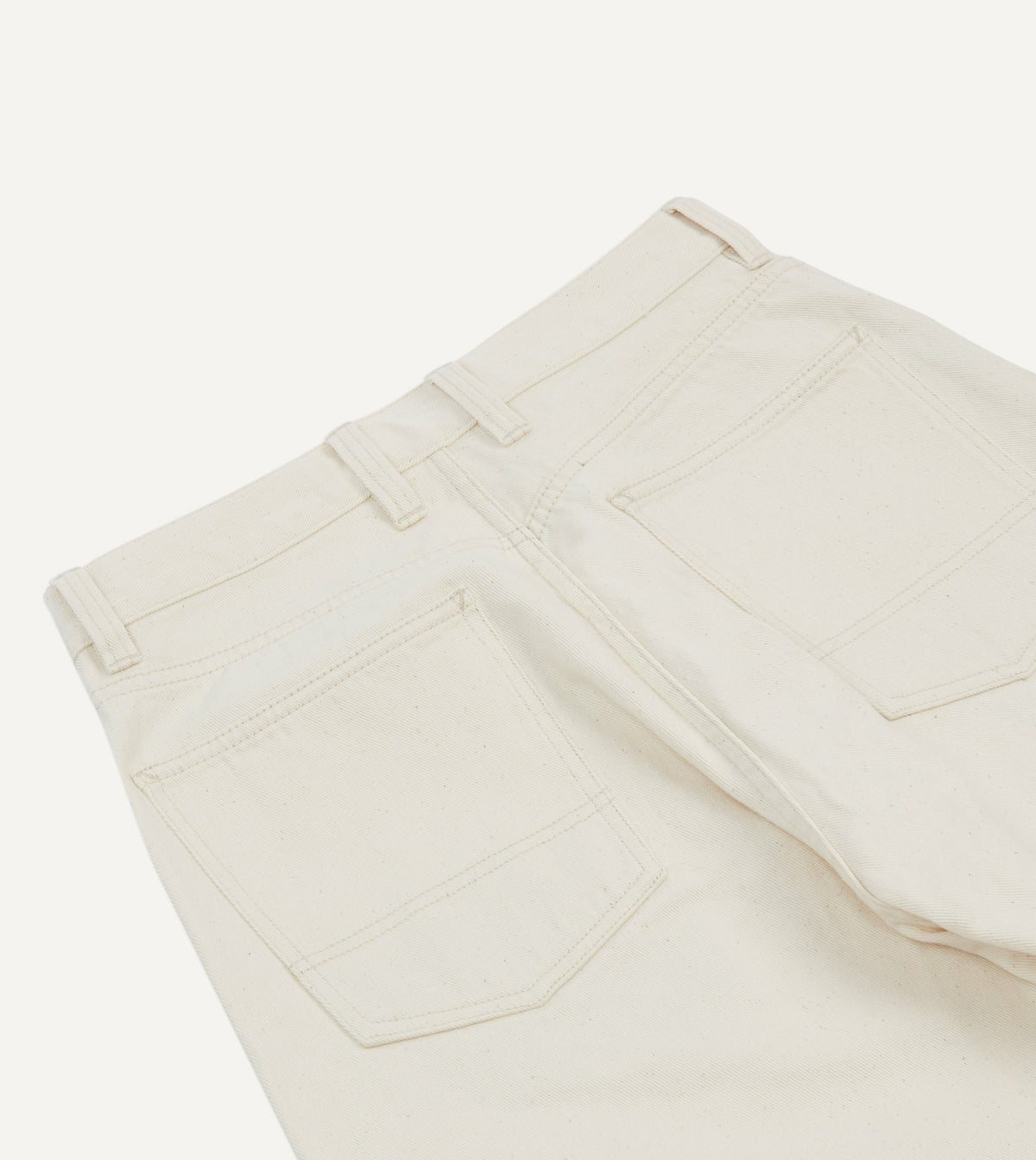 Drake's Ecru 12.7oz Selvedge Denim Painter Pants
