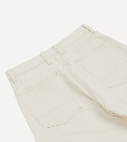 Drake's Ecru 12.7oz Selvedge Denim Painter Pants