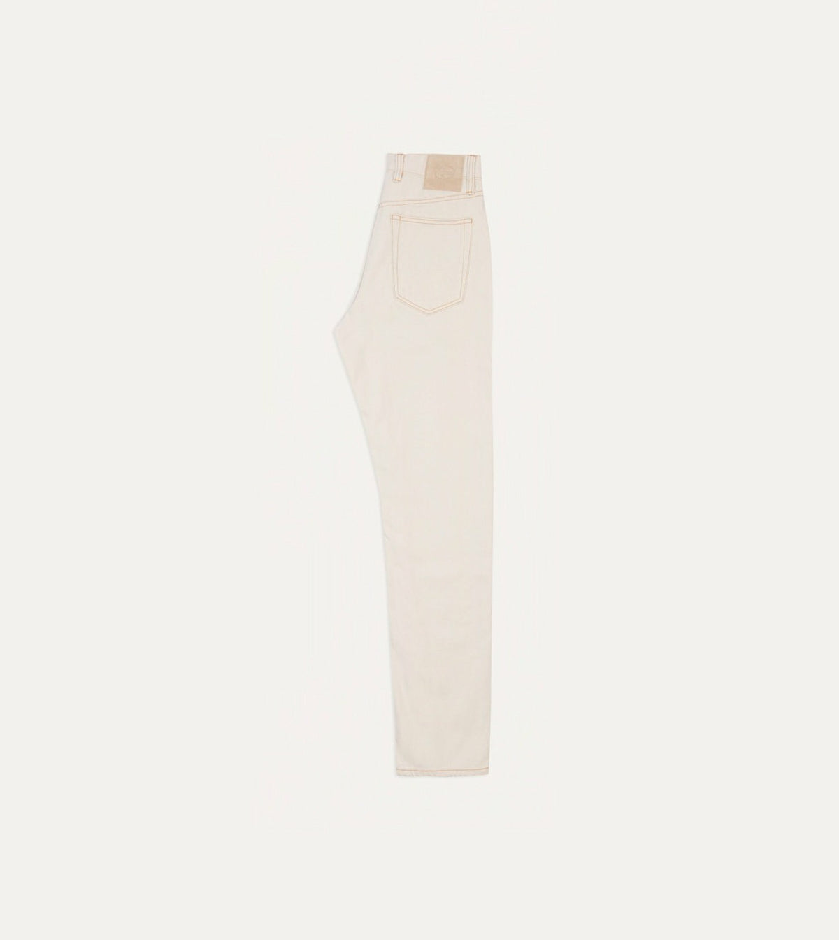 Drake's Ecru 13.2oz Denim Five-Pocket Jeans