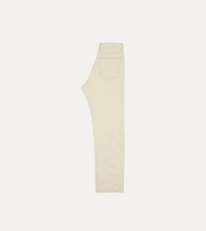Drake's Ecru Military Satin Naval Pant