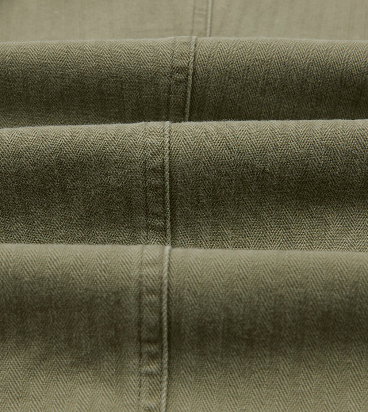 Drake's Olive Herringbone Twill Cotton Games Trouser