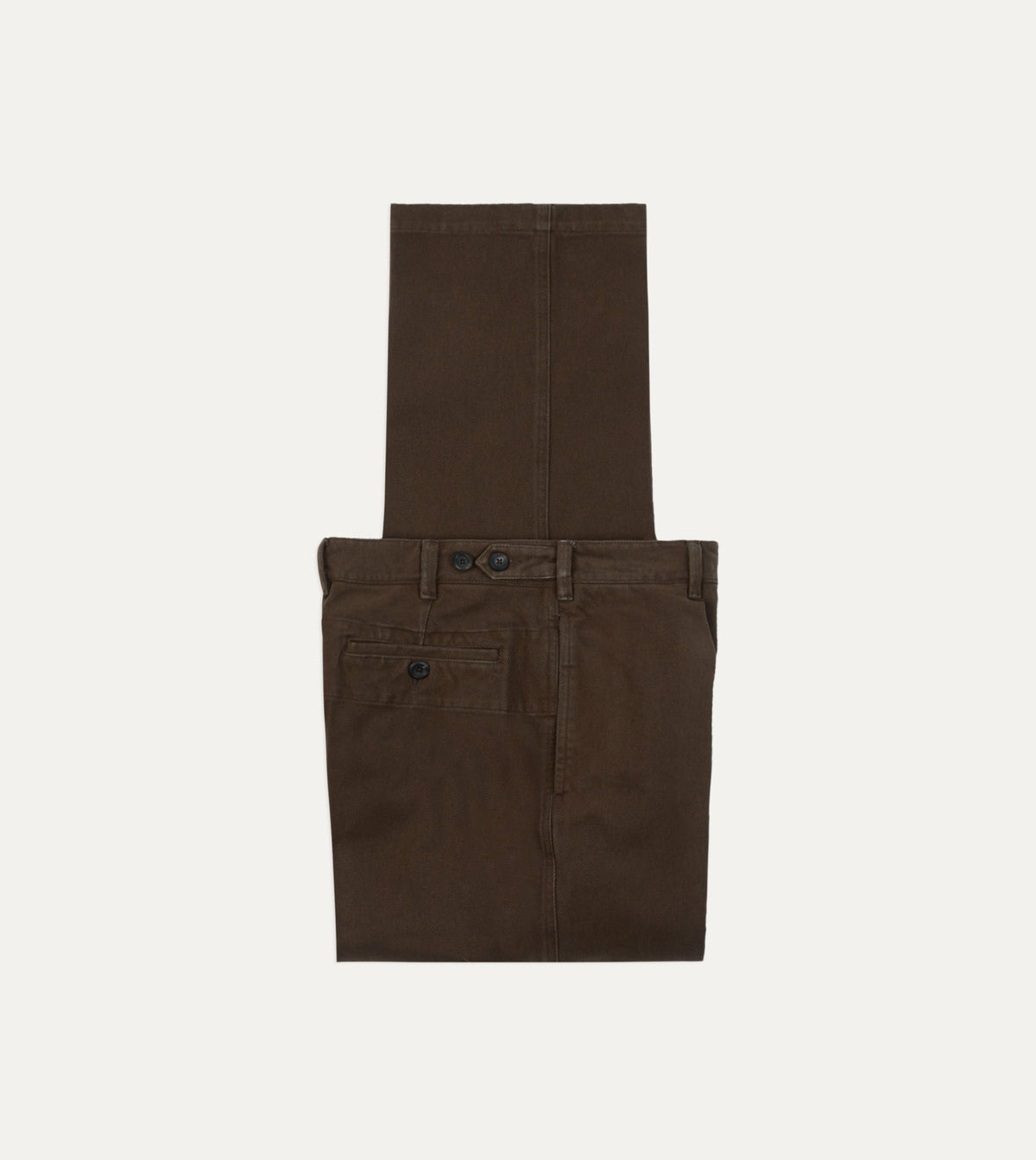 Drake's Cocoa Heavy Cotton Twill Games Trousers