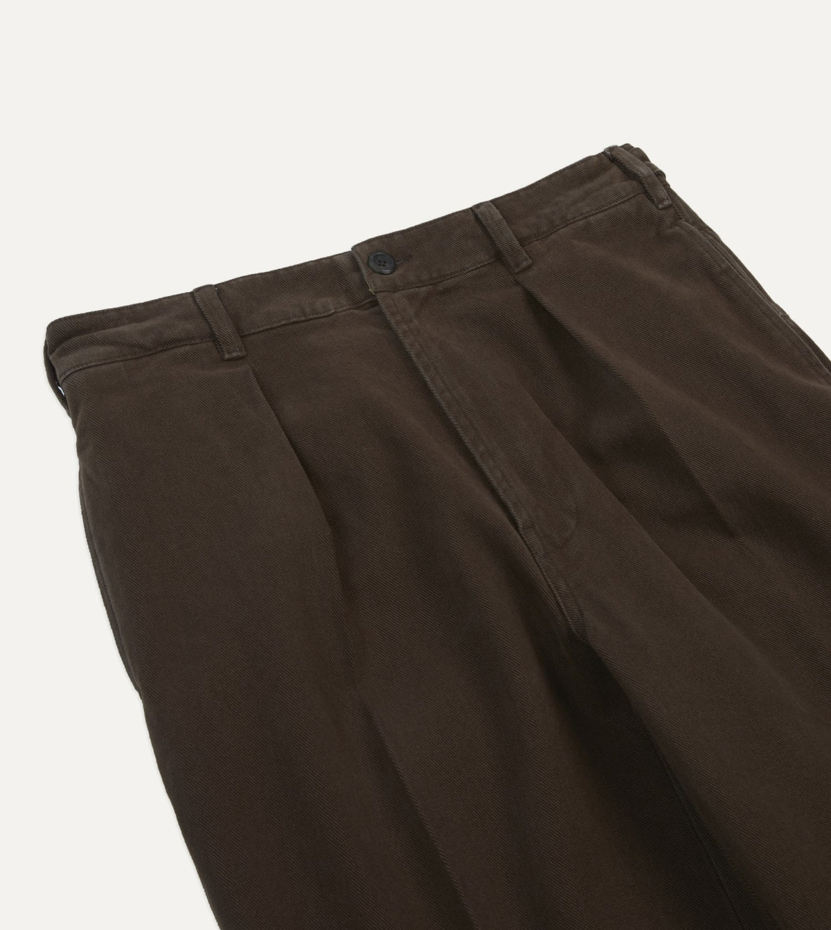 Drake's Cocoa Heavy Cotton Twill Games Trousers