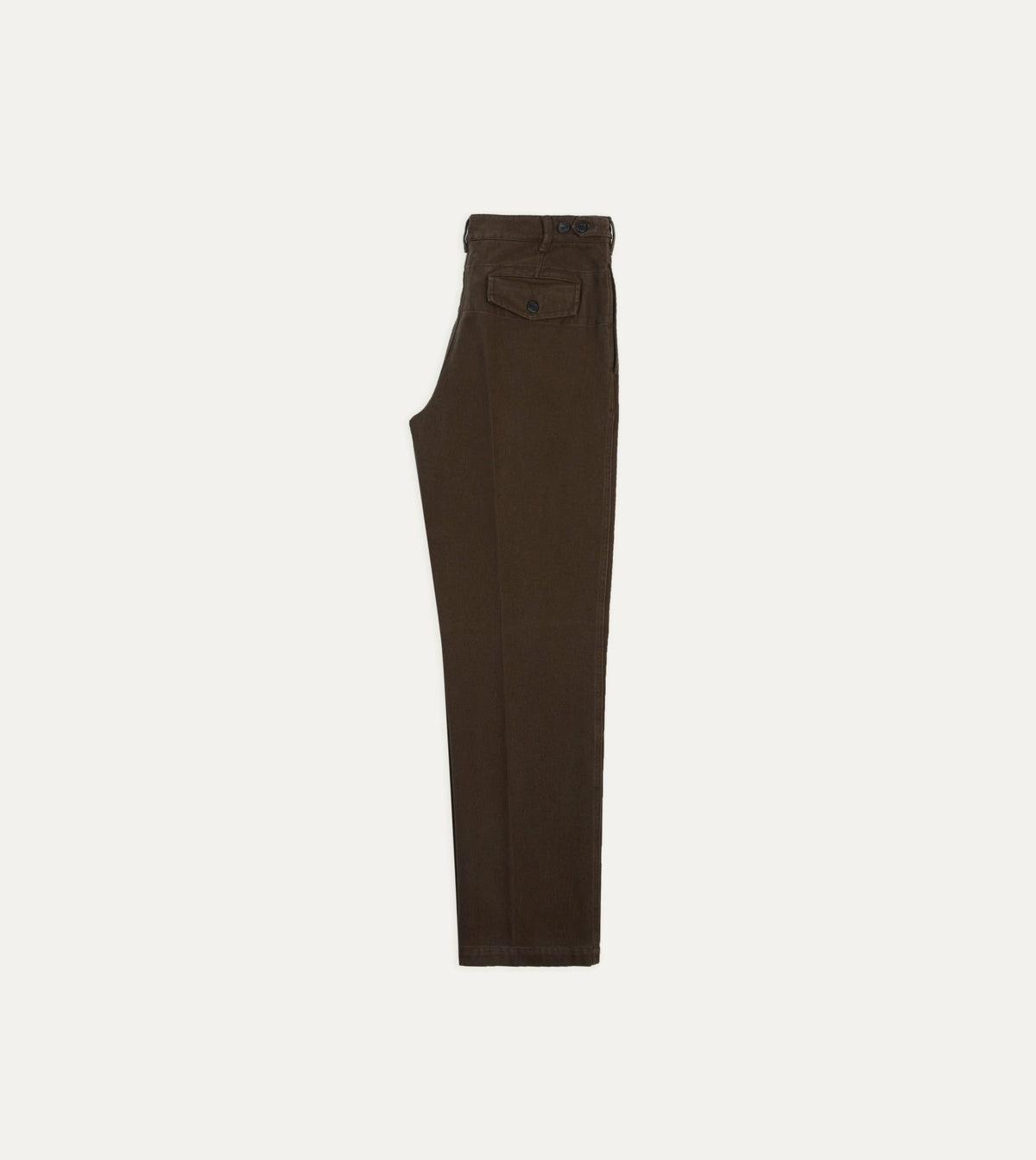 Drake's Cocoa Heavy Cotton Twill Games Trousers