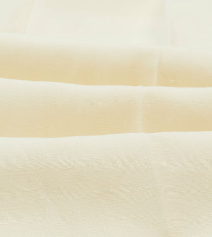 Drake's Ecru Irish Linen Single Pleat Trouser